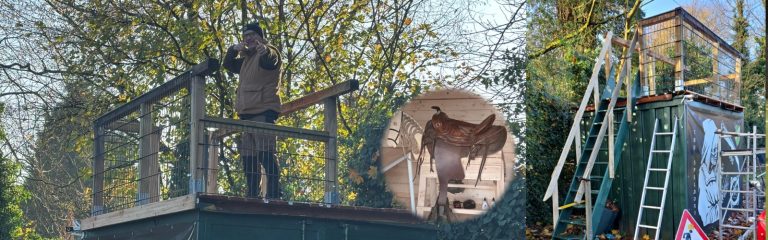 Hochstand und Pferd fertig…