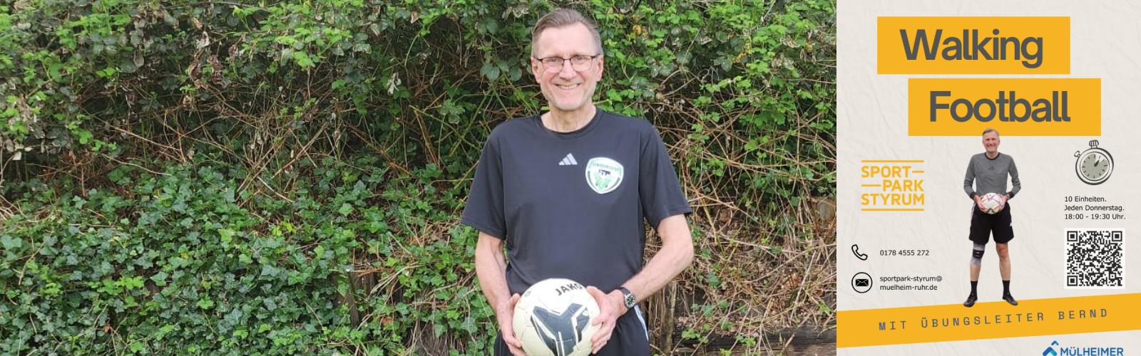 Gehfußball mit Bernd auf der anderen Ruhrseite….